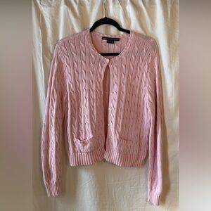 Ralph Lauren Light Pink Cable Knit Cardigan
